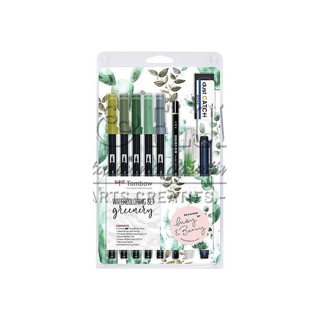 SET AQUARELLE GREENERY TOMBOW