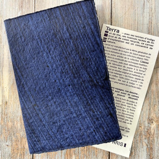 SET DE 10 FEUILLES FRANGEES INDIGO