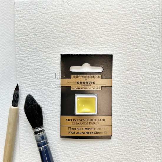 N°12 JAUNE NEON CITRON AQUARELLE EXTRA FINE CHARVIN DEMI GODET