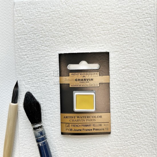 N°13 JAUNE PRIMAIRE AQUARELLE EXTRA FINE CHARVIN DEMI GODET