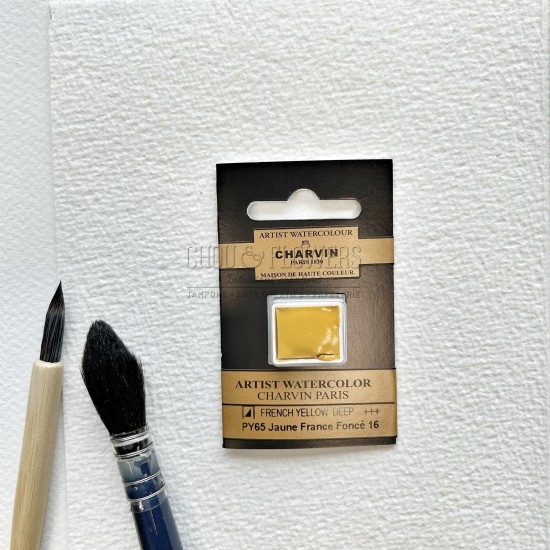 N°16 JAUNE DE FRANCE FONCE AQUARELLE EXTRA FINE CHARVIN DEMI GODET