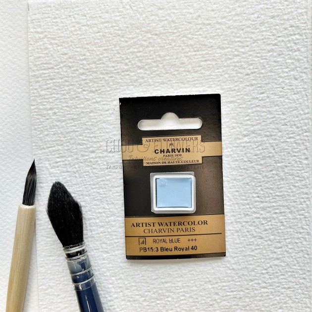 N°40 BLEU ROYAL AQUARELLE EXTRA FINE CHARVIN DEMI GODET