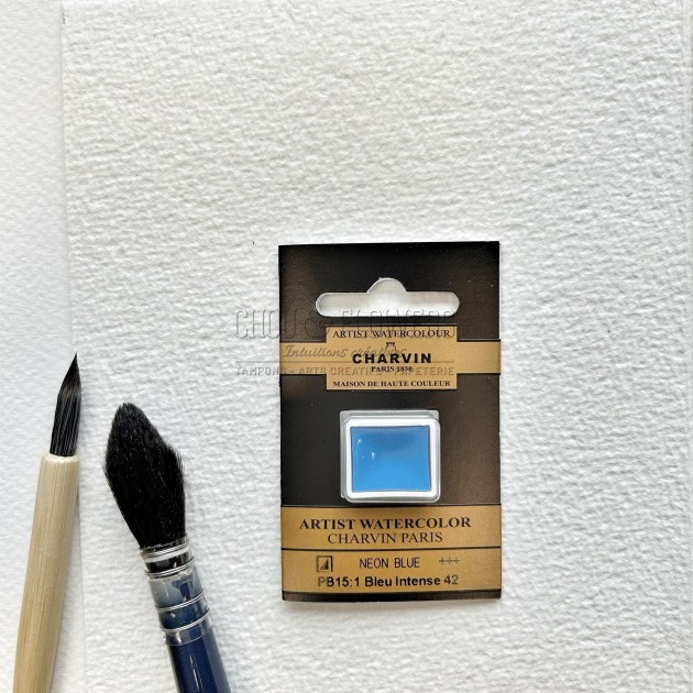 N°42 BLEU NEON AQUARELLE EXTRA FINE CHARVIN DEMI GODET