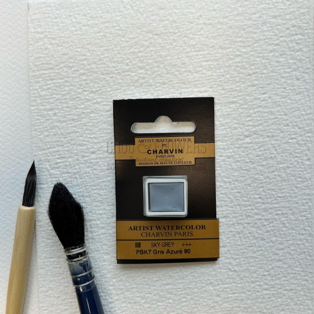 N°80 GRIS AZURE AQUARELLE EXTRA FINE CHARVIN DEMI GODET