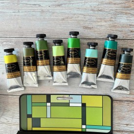 SET GREEN SHADES DE 8 ACRYLIQUE CHARVIN 20ML