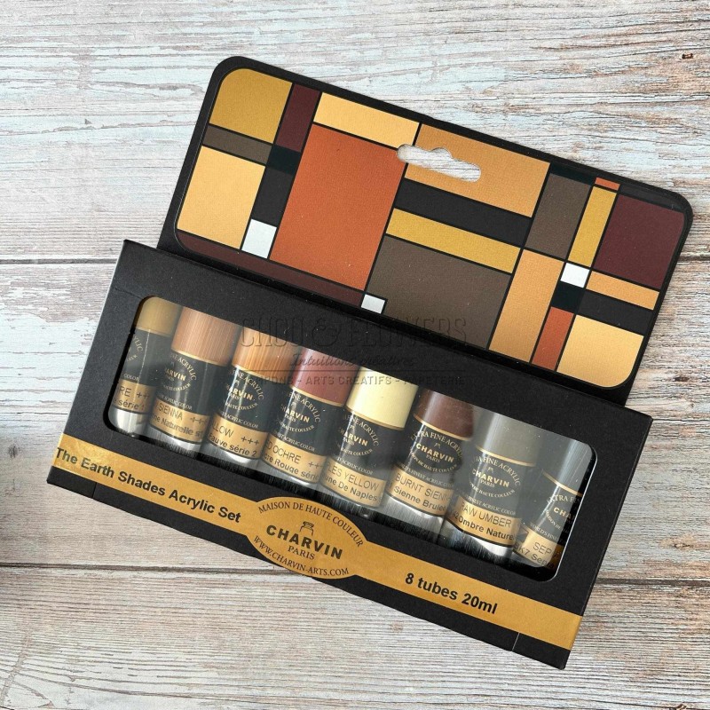 SET EARTH SHADES DE 8 ACRYLIQUE CHARVIN 20ML