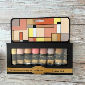 SET PORTRAIT SHADES DE 8 ACRYLIQUE CHARVIN 20ML