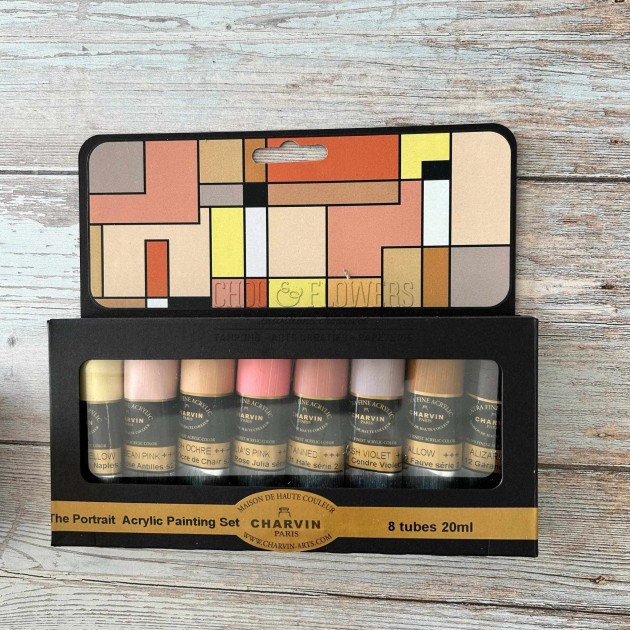 SET PORTRAIT SHADES DE 8 ACRYLIQUE CHARVIN 20ML