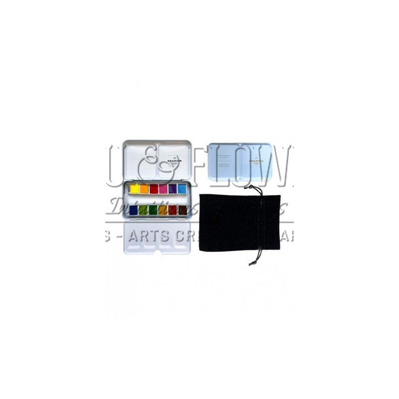 BOITE AQUARELLE EXTRA FINE CHARVIN 48 DEMI GODET