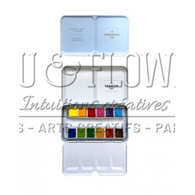 BOITE AQUARELLE EXTRA FINE CHARVIN 48 DEMI GODET