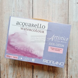 bloc de 25 papiers aquarelles fabriano