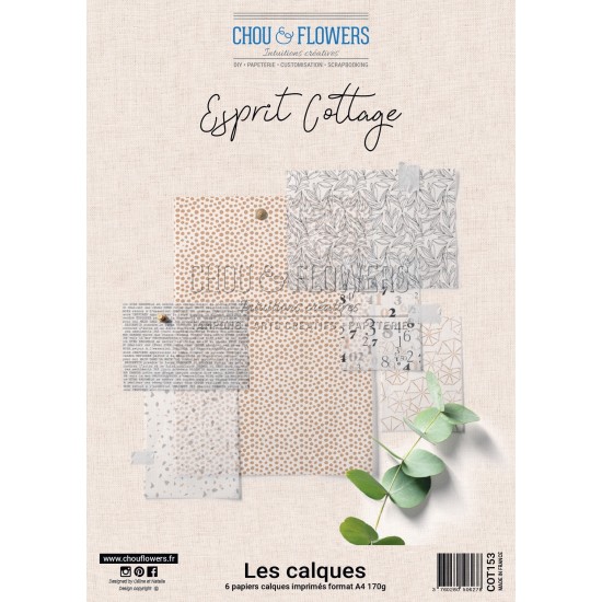 COLLECTION PAPIER CALQUE ESPRIT COTTAGE