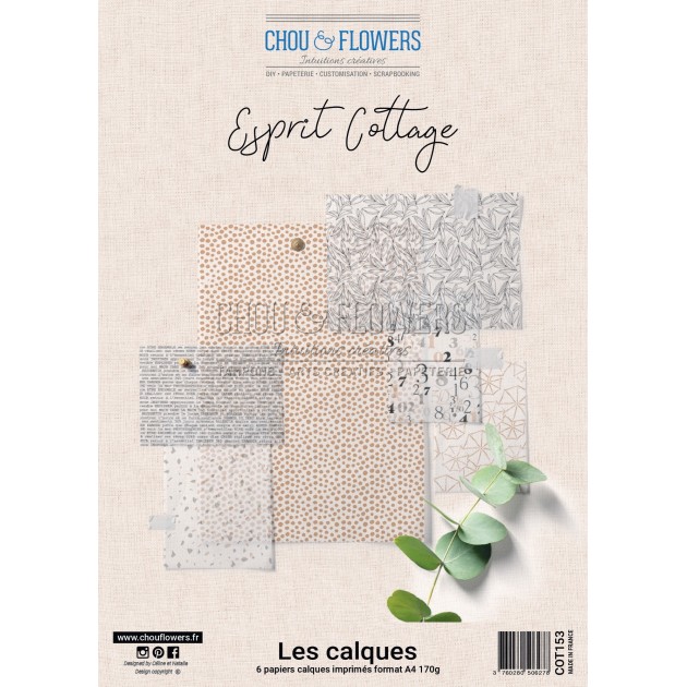 COLLECTION PAPIER CALQUE ESPRIT COTTAGE