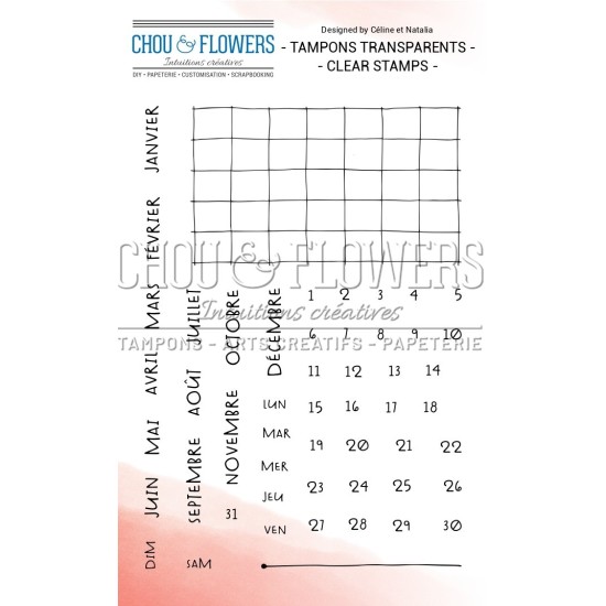 TAMPON CLEAR CALENDRIER PERPETUEL