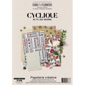 COLLECTION DE PAPETERIE CREATIVE CYCLIQUE 10 PAPIERS