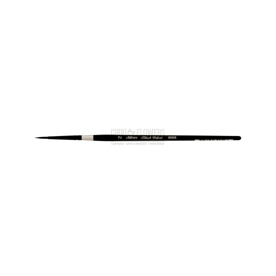 N°2 PINCEAU AQUARELLE ROND BLACK VELVET SERIE 3000S SILVER BRUSH