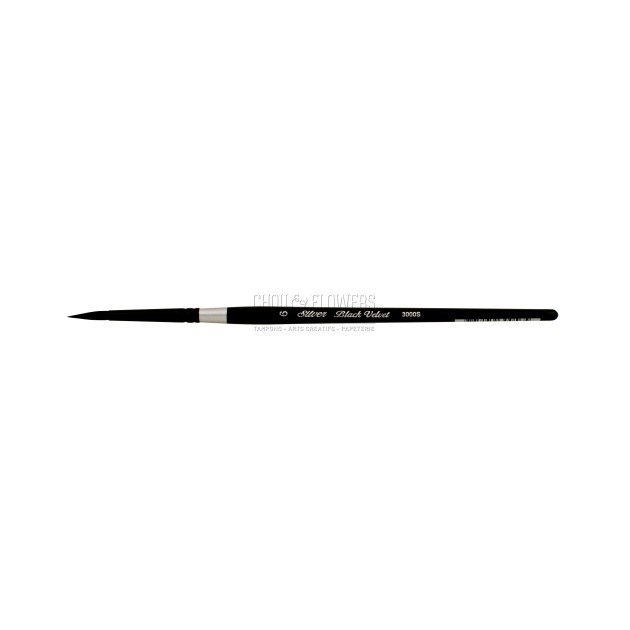 N°6 PINCEAU AQUARELLE ROND BLACK VELVET SERIE 3000S SILVER BRUSH