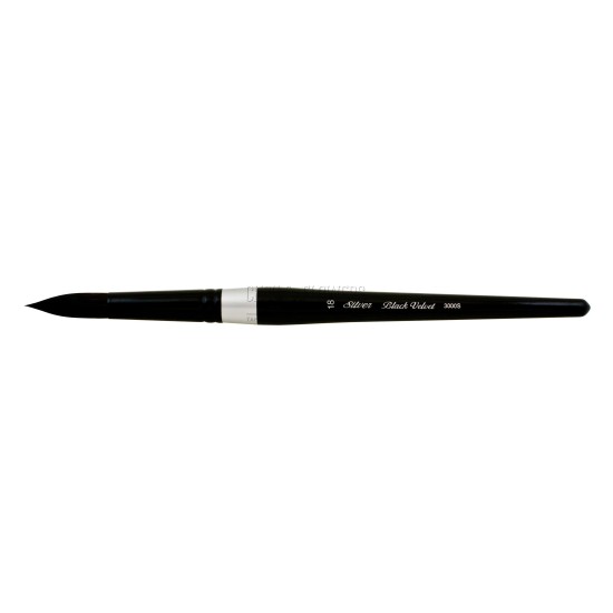 N°18 PINCEAU AQUARELLE ROND BLACK VELVET SERIE 3000S SILVER BRUSH