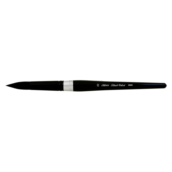 N°20 PINCEAU AQUARELLE ROND BLACK VELVET SERIE 3000S SILVER BRUSH