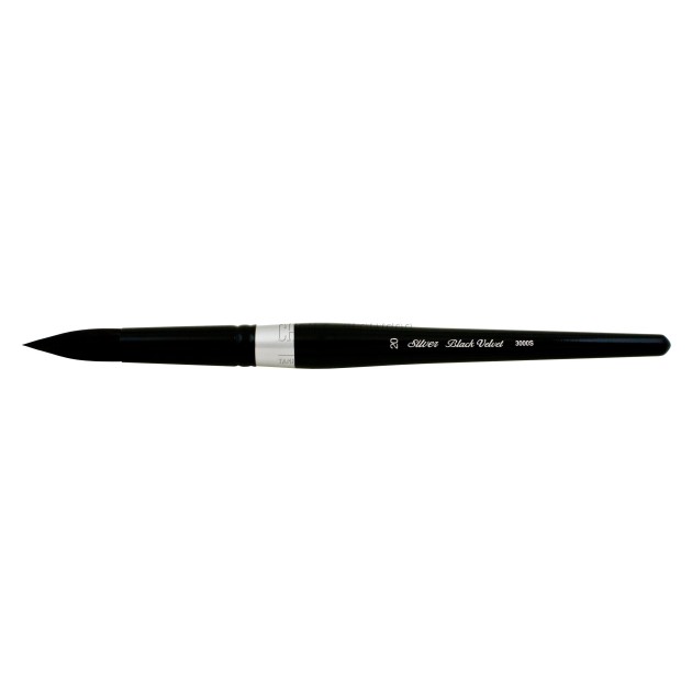 N°20 PINCEAU AQUARELLE ROND BLACK VELVET SERIE 3000S SILVER BRUSH