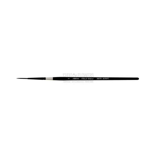 N°1 PINCEAU AQUARELLE BLACK VELVET SCRIPT LINER SERIE 3007S SILVER BRUSH