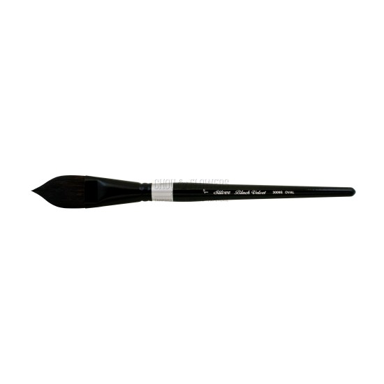 N°3/8 PINCEAU AQUARELLE BLACK VELVET OVAL WASH SERIE 3009S SILVER BRUSH