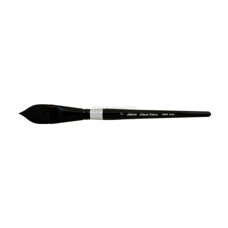 N°3/8 PINCEAU AQUARELLE BLACK VELVET OVAL WASH SERIE 3009S SILVER BRUSH