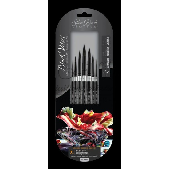 SET  DE 7 PINCEAUX  AQUARELLE BLACK VELVET DE SILVER BRUSH